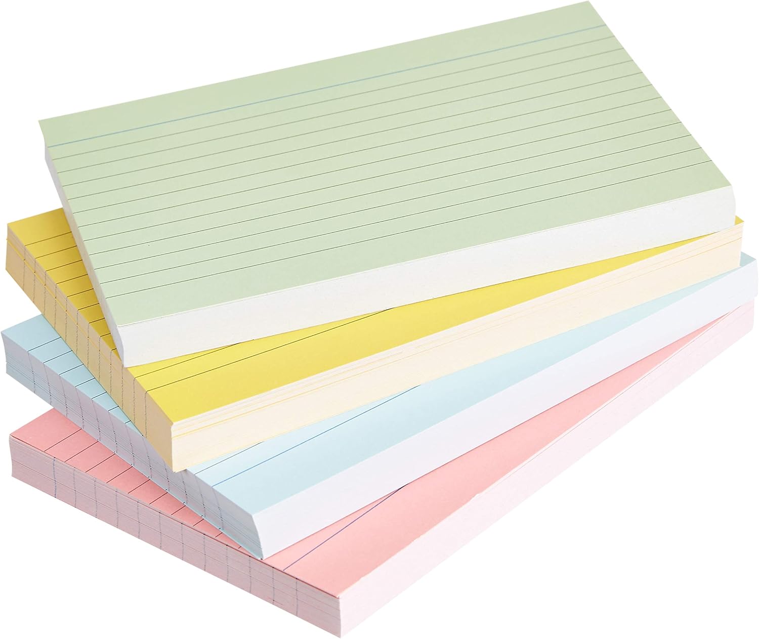 A6 Ruled Assorted Neon Index Cards – 200 Color-Coded Flash & Note Cards for Study, Office & Organisation