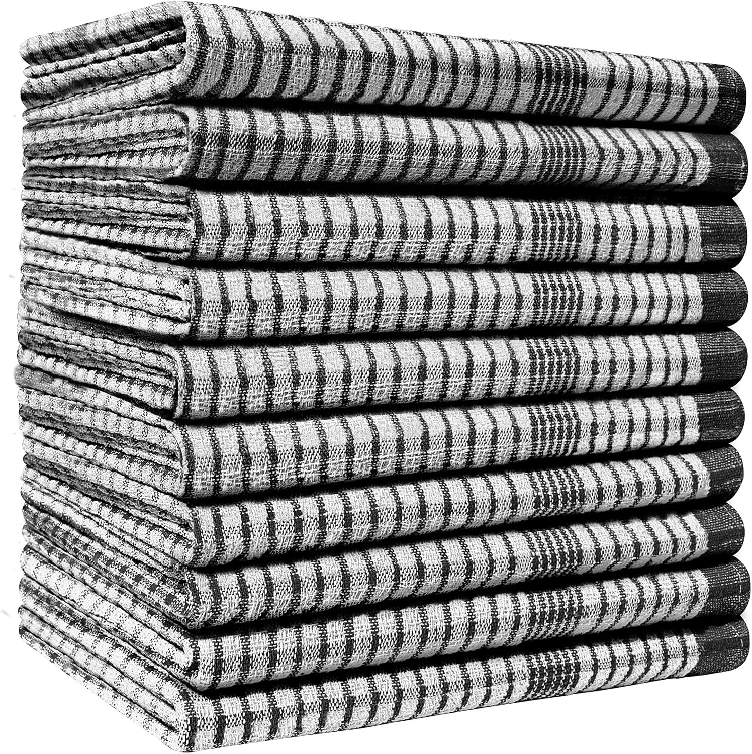 Premium Kitchen Towels Pack of 10 – Durable Cotton Cleaning Cloths for Catering & Everyday Use