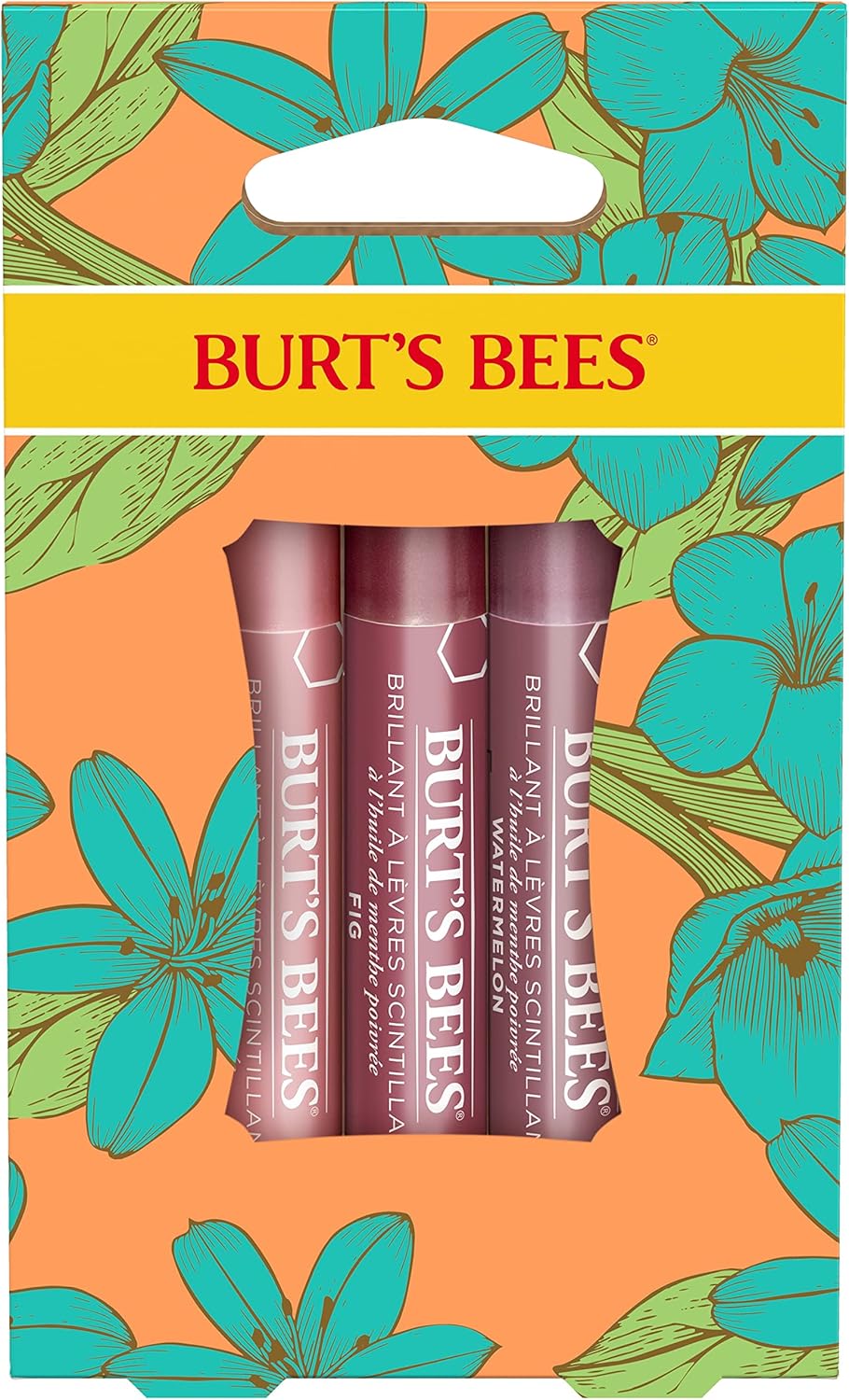 Lip Color Gift Set – 3 Lip Shimmers in Peony, Watermelon & Fig Shades (Petal Kisses)