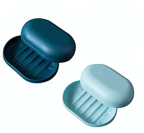 Portable Soap Dish with Lid – 2 Pack Soap Bar Holder for Bathroom, Travel & Outdoor Use