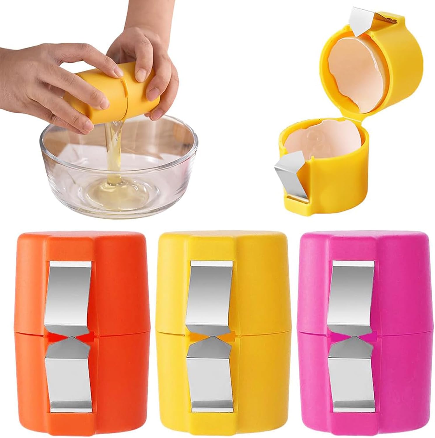 Egg Shell Opener Tool – Stainless Steel Egg Cracker for Quick & Clean Boiled Egg Peeling