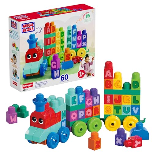 First Builders Toddler Building Blocks Toy Set – ABC Learning Train (60 Pieces)