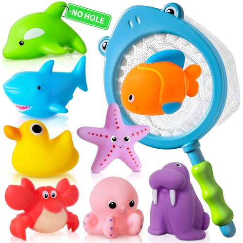 No Hole No Mould Baby Bath Toys – 9PCS Sea Animal Water Play Set (Ages 1–4 Years)