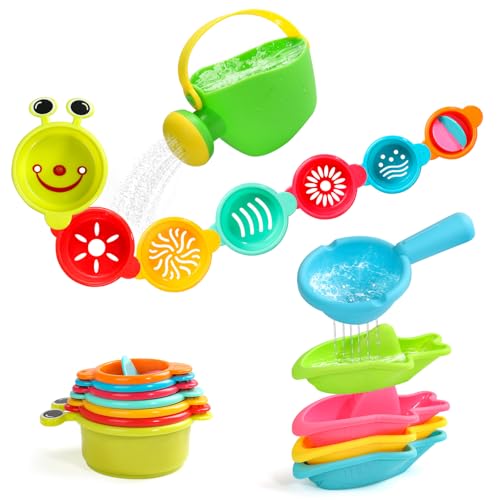 Baby Bath Toys Caterpillar Set – 13PCS Mould-Free Water Play Toys for 1–3 Year Old Boys & Girls