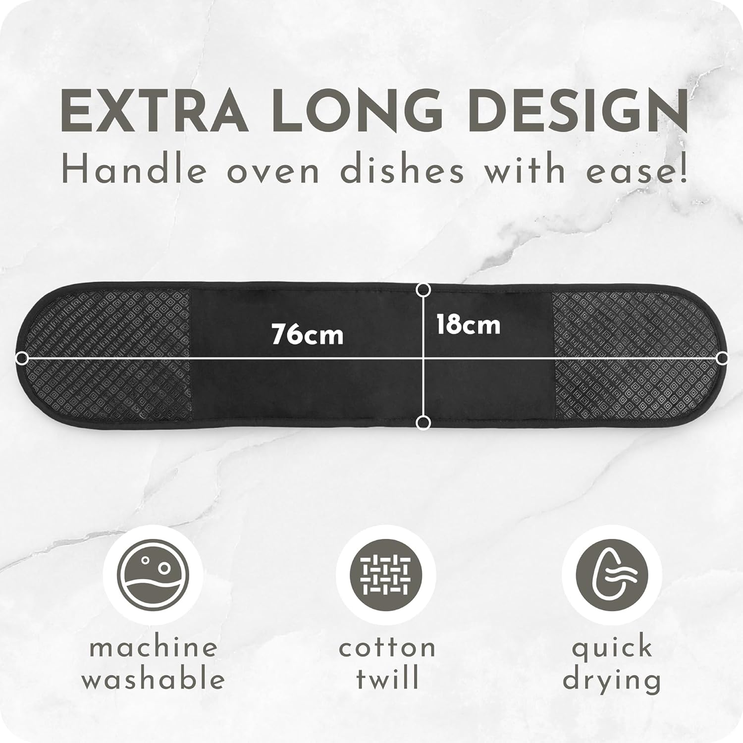 Premium Double Oven Mitts – Thick Silicone Grip Oven Gloves for Kitchen & BBQ Handling