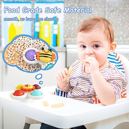 Toddler Bath Spinner Toys – Sensory Suction Cup Spinners for Windows, High Chairs & Bathtubs