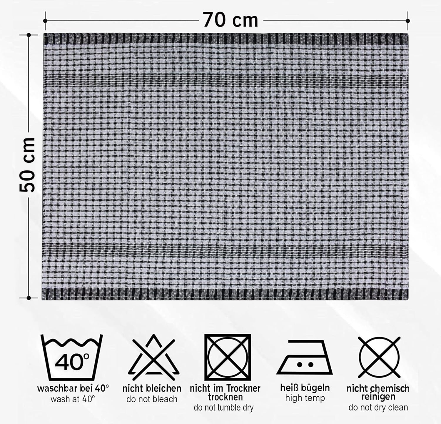 Premium Kitchen Towels Pack of 10 – Durable Cotton Cleaning Cloths for Catering & Everyday Use