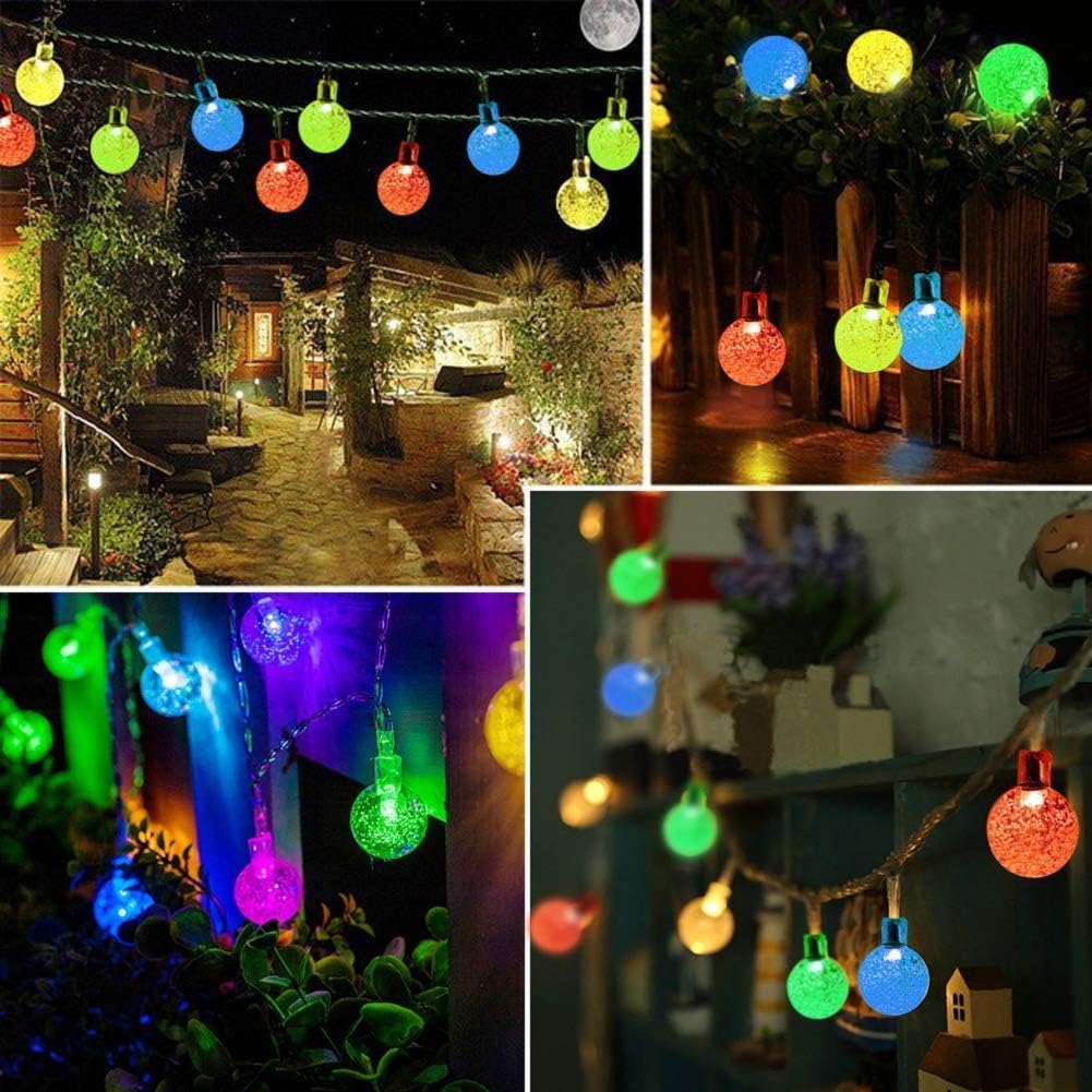 Solar Fairy Lights Outdoor Waterproof – 50 LED Multi-Colored Garden String Lights