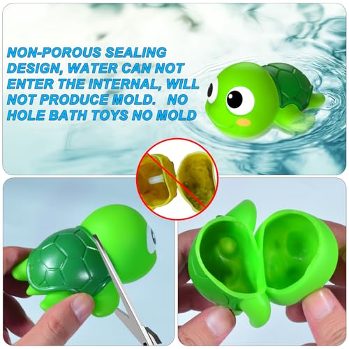No Hole Mould Free Baby Bath Toys – Ocean Animal Set for Toddlers (6 Months–4 Years)