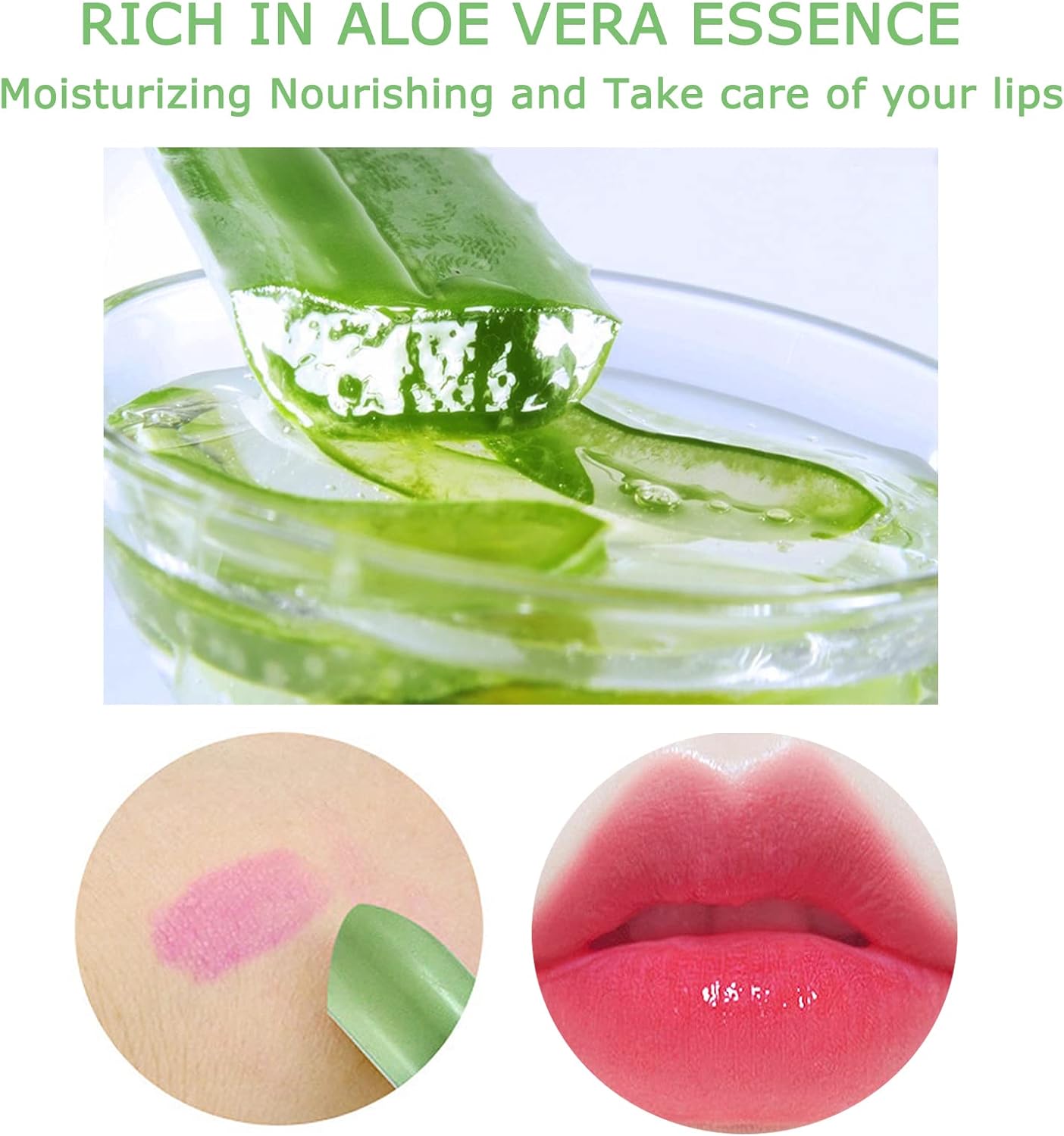 Aloe Vera Lip Balm Set – 3PCS Magic Temperature Color-Changing Moisturizing Lipstick