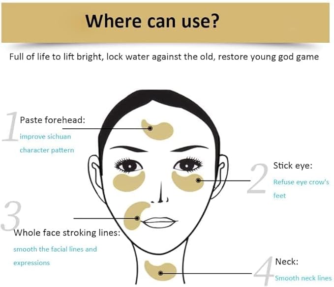 Crystal Collagen 24K Gold Under Eye Gel Pads – Anti-Aging & Hydrating Eye Mask (10 Pairs)