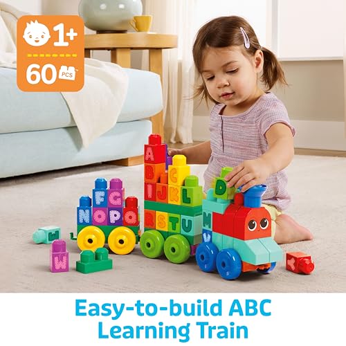 First Builders Toddler Building Blocks Toy Set – ABC Learning Train (60 Pieces)