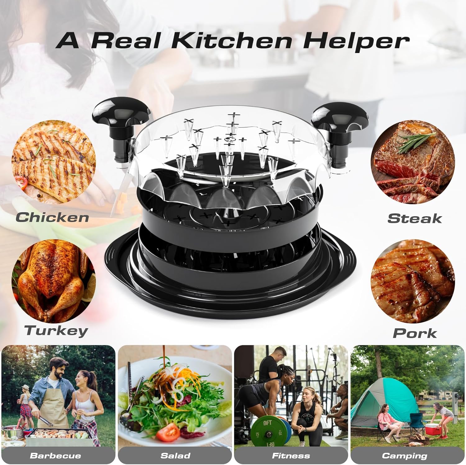 Chicken Breast Shredder Tool, BPA Free & Dishwasher Safe, Quick & Easy Meat Prep