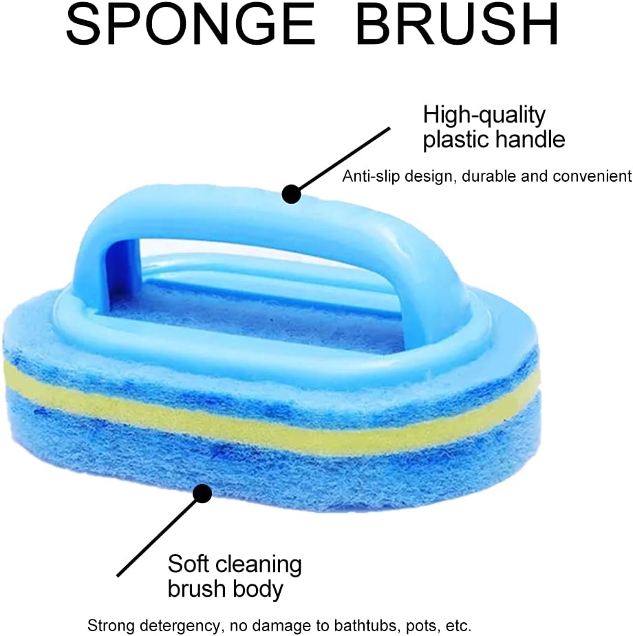 All-Purpose Cleaning Brush with Ergonomic Handle, Heavy-Duty Shower & Bathroom Scrubber
