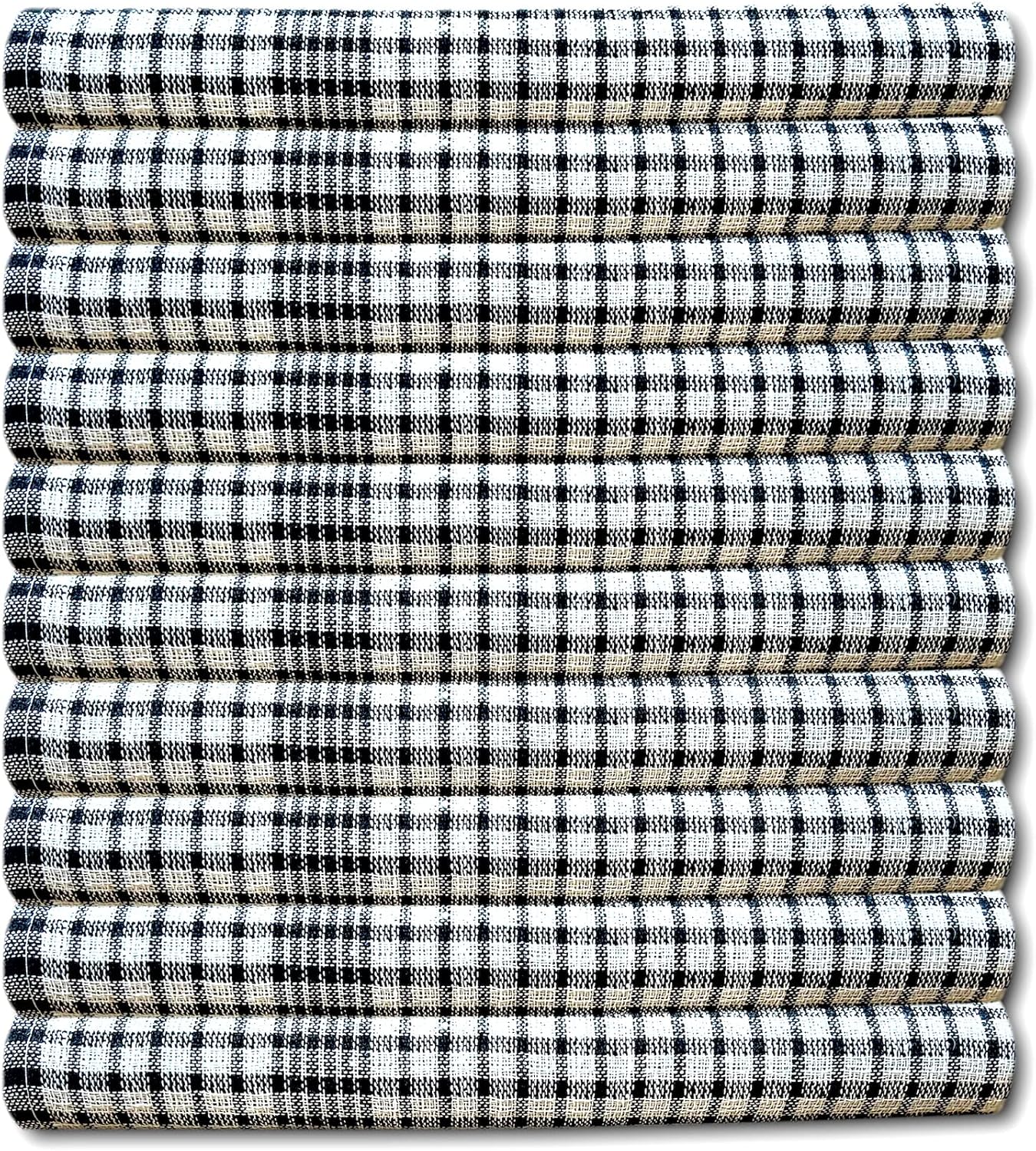 Premium Kitchen Towels Pack of 10 – Durable Cotton Cleaning Cloths for Catering & Everyday Use