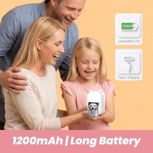 AI Mini Sticker Printer – Bluetooth Thermal Phone Printer with Voice-to-Image Generation (3 Rolls)