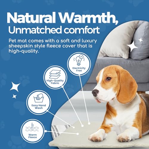 Premium Thermal Pet Bed – Self-Heating Cat Cushion with Soft Removable Cover