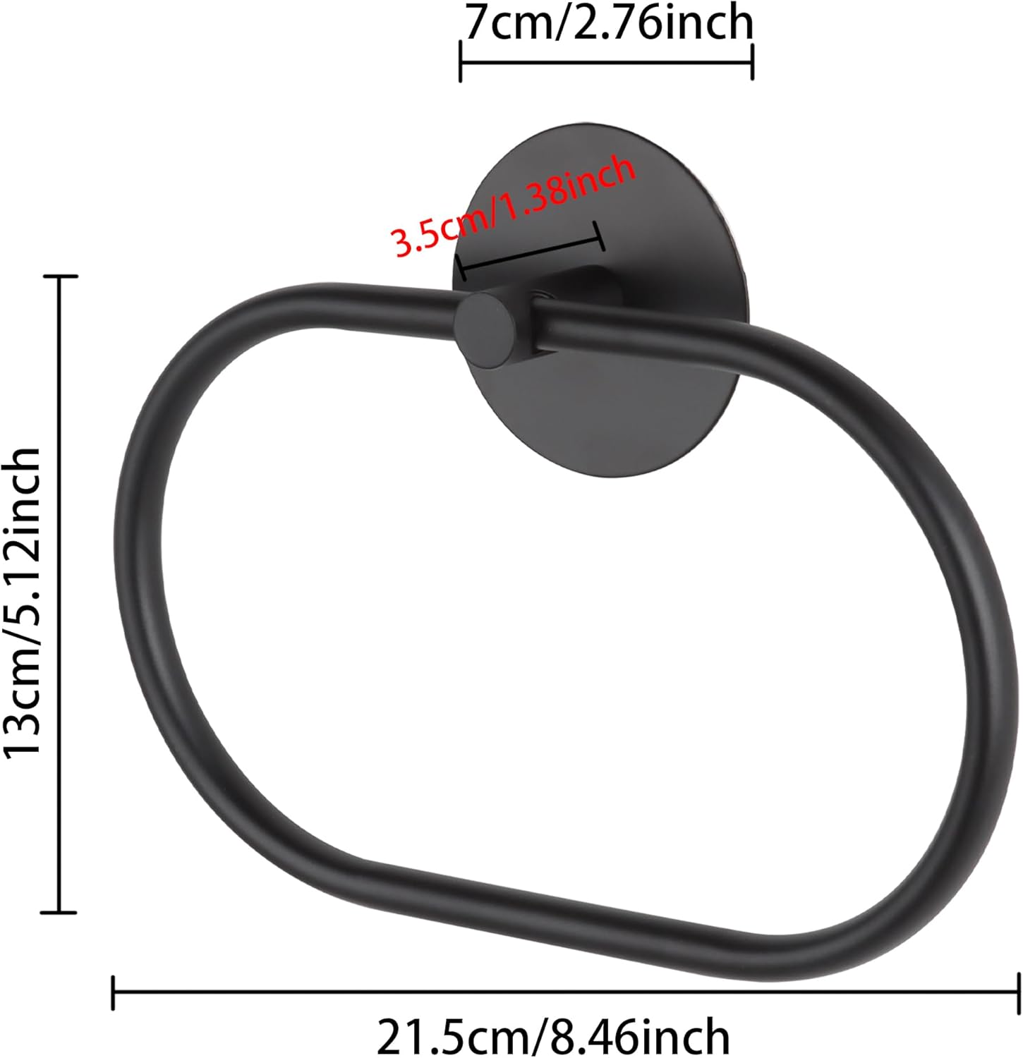 Stainless Steel Towel Holder – Self Stick Wall Mounted Towel Ring for Bath & Kitchen Use