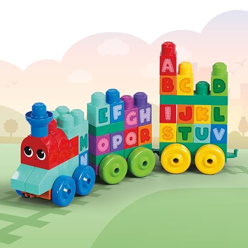 First Builders Toddler Building Blocks Toy Set – ABC Learning Train (60 Pieces)