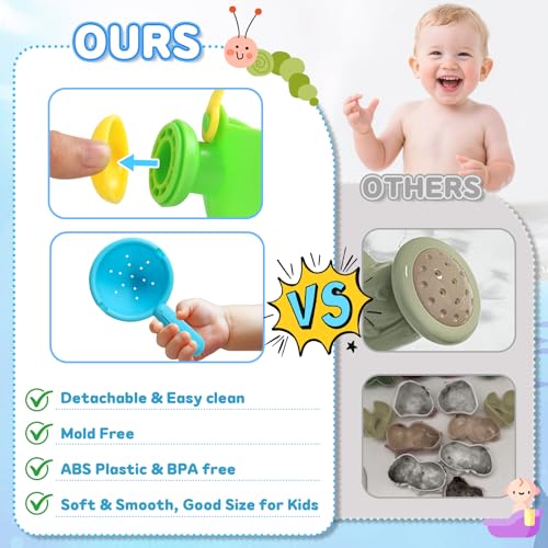 Baby Bath Toys Caterpillar Set – 13PCS Mould-Free Water Play Toys for 1–3 Year Old Boys & Girls