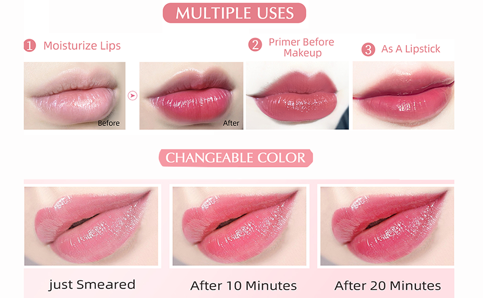 Crystal Jelly Flower Lipstick Set – 3 Pack Temperature-Changing Moisturizing Lip Balm