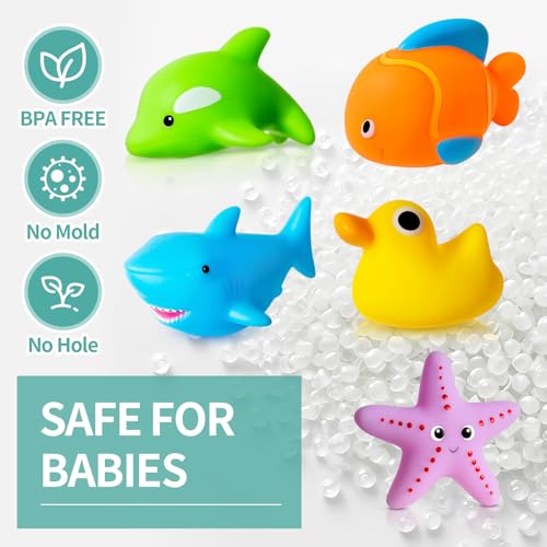 No Hole No Mould Baby Bath Toys – 9PCS Sea Animal Water Play Set (Ages 1–4 Years)