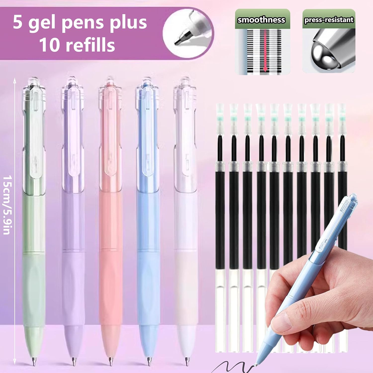 Aesthetic Stationery Set with High-Capacity Pencil Case – Cute School & Office Supplies- 42 Pcs