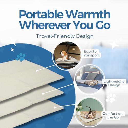 Premium Thermal Pet Bed – Self-Heating Cat Cushion with Soft Removable Cover