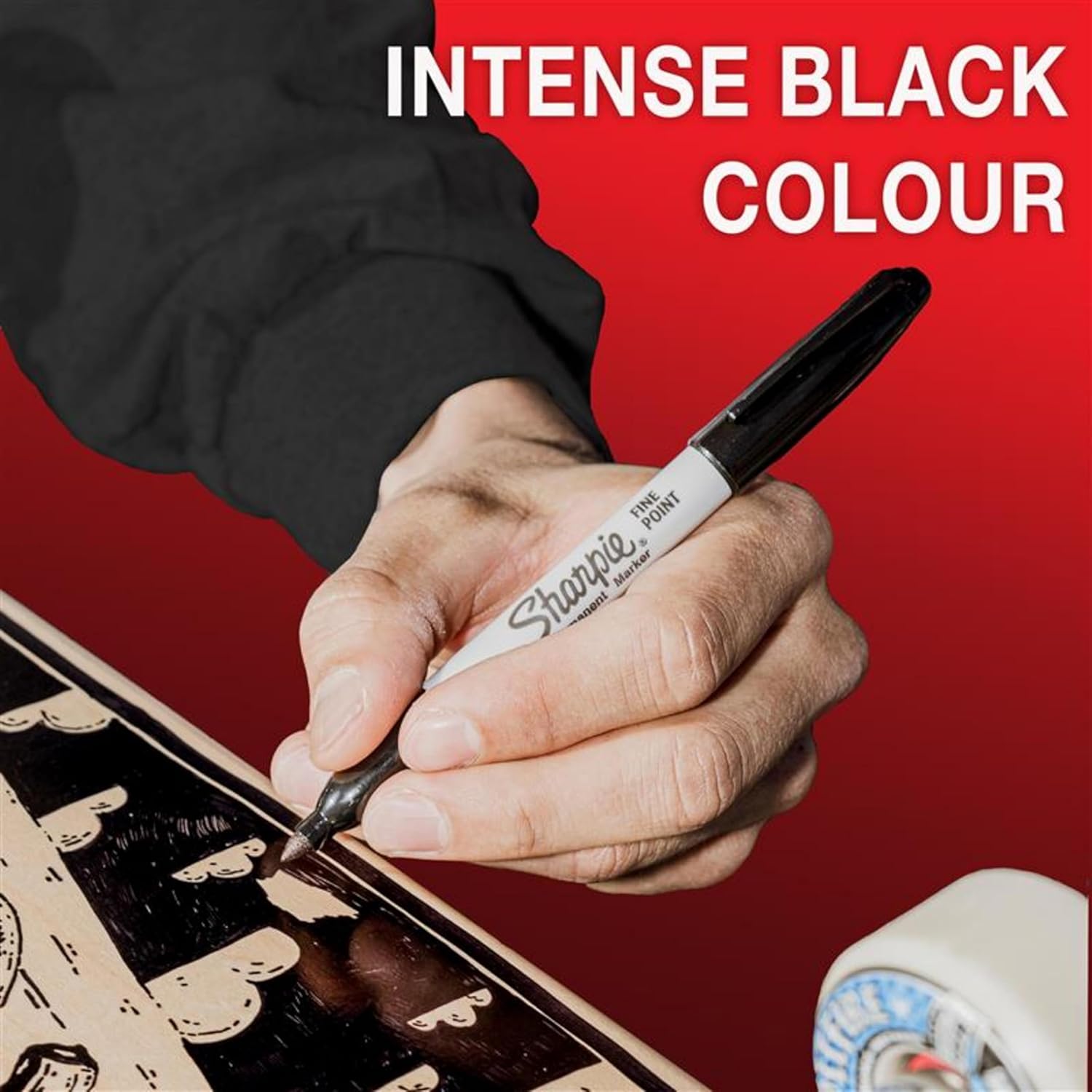 Permanent Markers Fine Point – Black Ink Marker Pens, 12 Pack