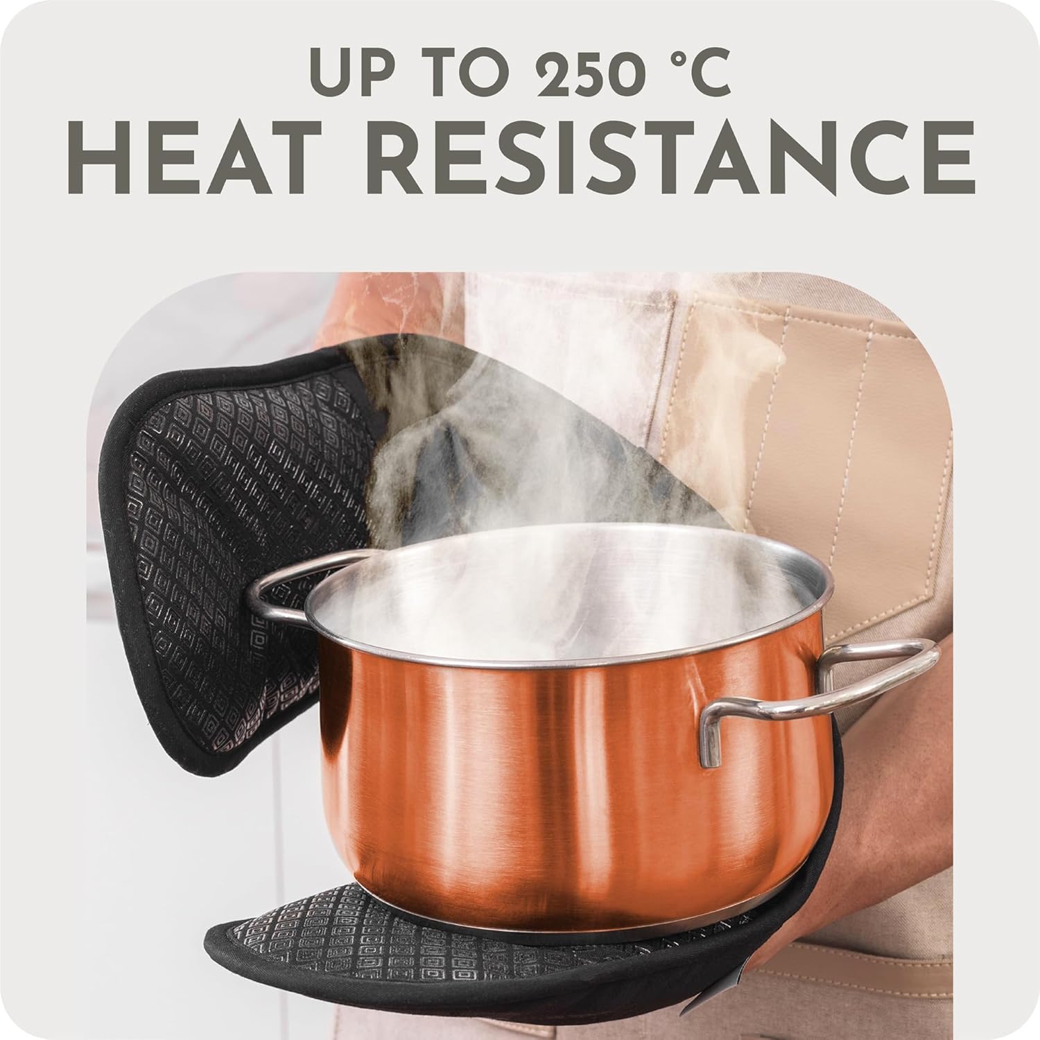 Premium Double Oven Mitts – Thick Silicone Grip Oven Gloves for Kitchen & BBQ Handling
