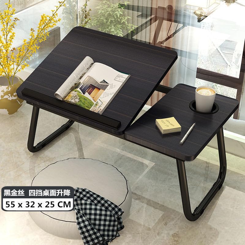 Foldable Laptop Bed Table with Cup Holder – Portable Laptop Desk for Bed, Sofa & Floor Use