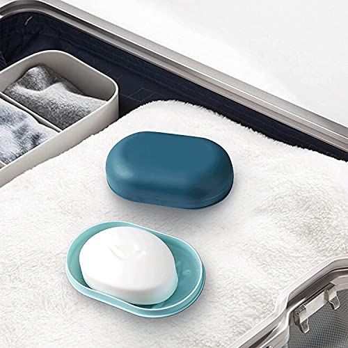 Portable Soap Dish with Lid – 2 Pack Soap Bar Holder for Bathroom, Travel & Outdoor Use