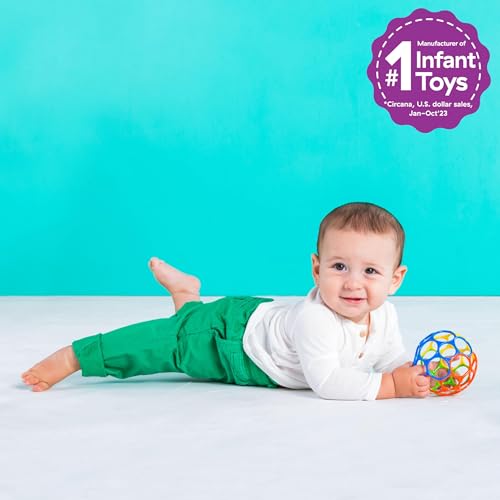 Oball Easy Grasp Classic Ball BPA-Free Infant Toy – 4 Inch Sensory Ball for Newborns