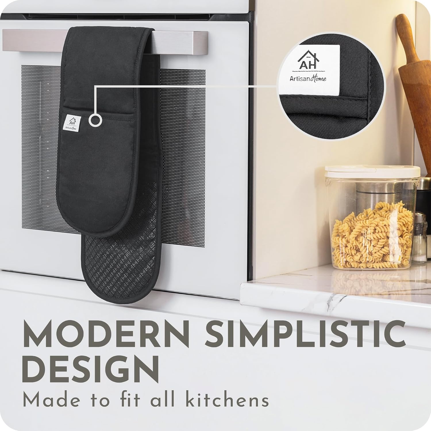 Premium Double Oven Mitts – Thick Silicone Grip Oven Gloves for Kitchen & BBQ Handling