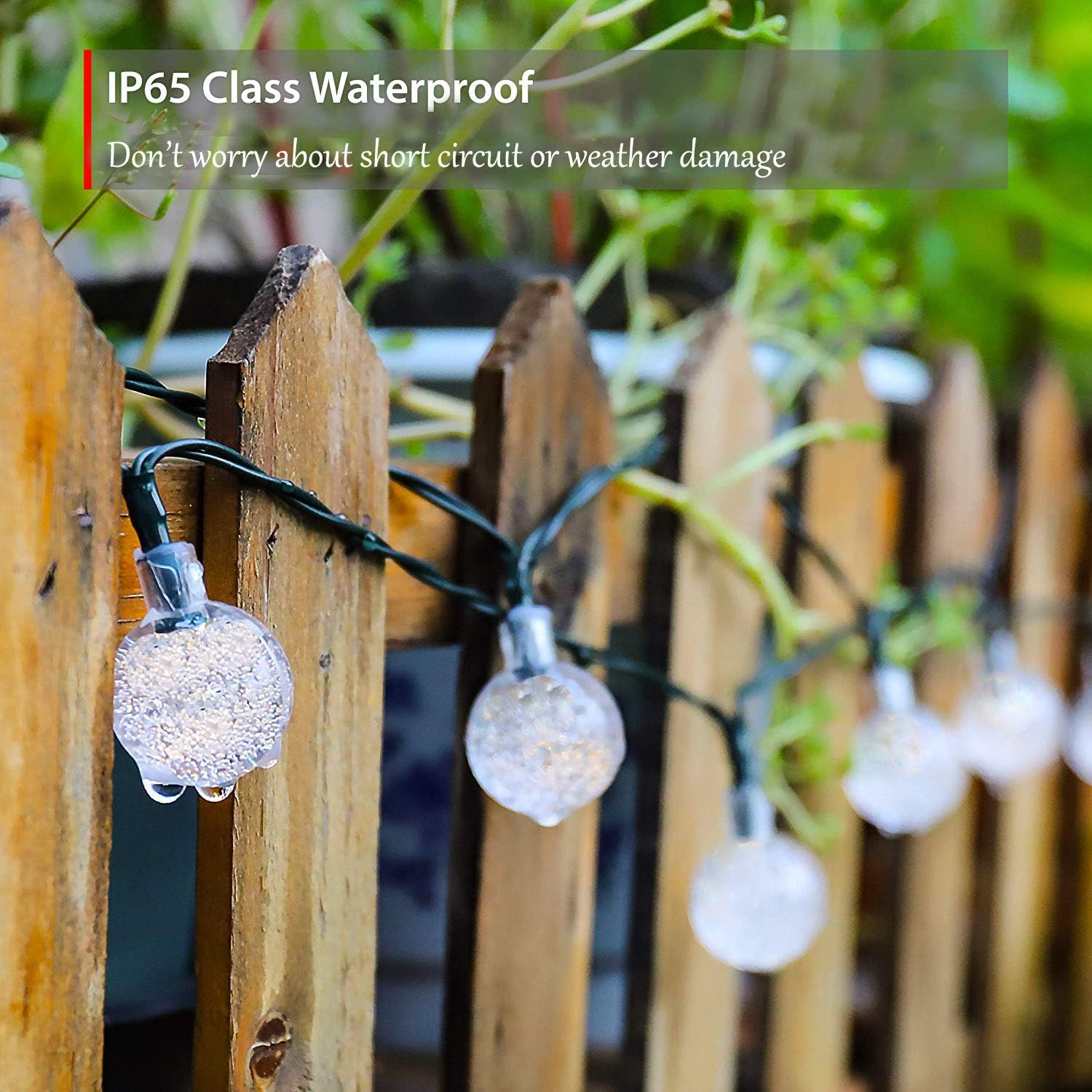 Solar Fairy Lights Outdoor Waterproof – 50 LED Multi-Colored Garden String Lights