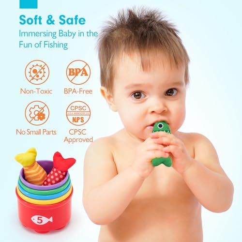 Montessori 10-in-1 Fabric Fishing Game – Sensory Learning Toy for 1–3 Year old