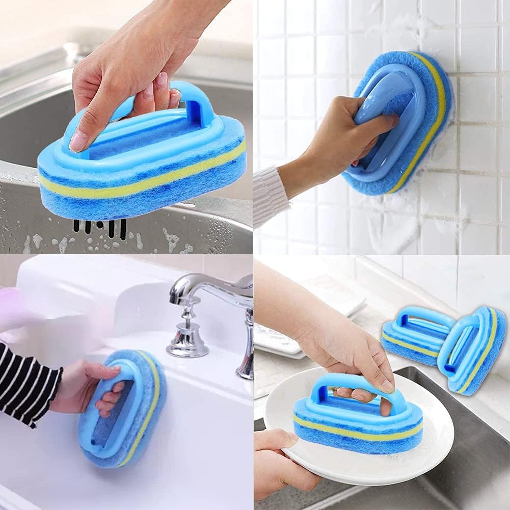 All-Purpose Cleaning Brush with Ergonomic Handle, Heavy-Duty Shower & Bathroom Scrubber
