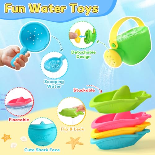 Baby Bath Toys Caterpillar Set – 13PCS Mould-Free Water Play Toys for 1–3 Year Old Boys & Girls