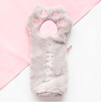 Cute plush cat's paw bag