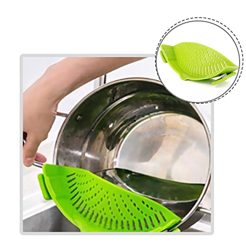 Multifunction Silicone Pot Strainer – Heat Resistant Clip Colander for Pasta, Rice & Veggies