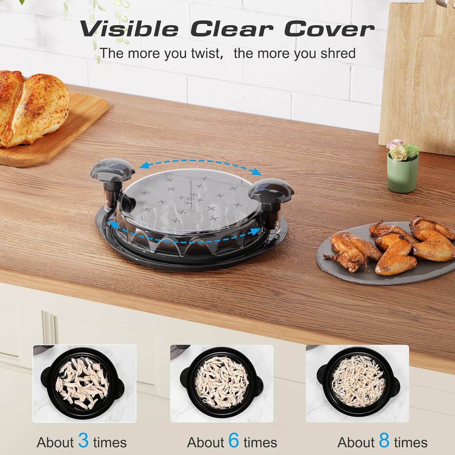 Chicken Breast Shredder Tool, BPA Free & Dishwasher Safe, Quick & Easy Meat Prep