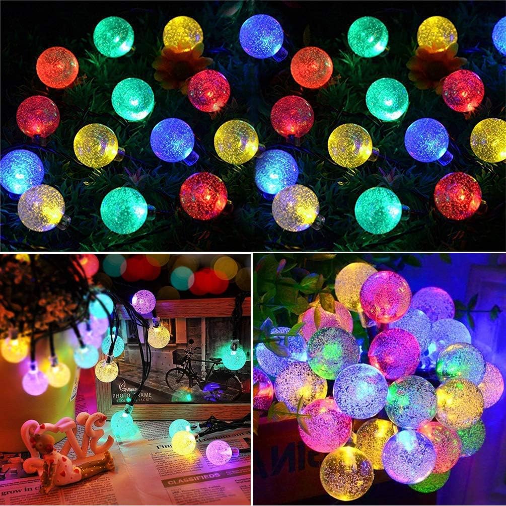 Solar Fairy Lights Outdoor Waterproof – 50 LED Multi-Colored Garden String Lights