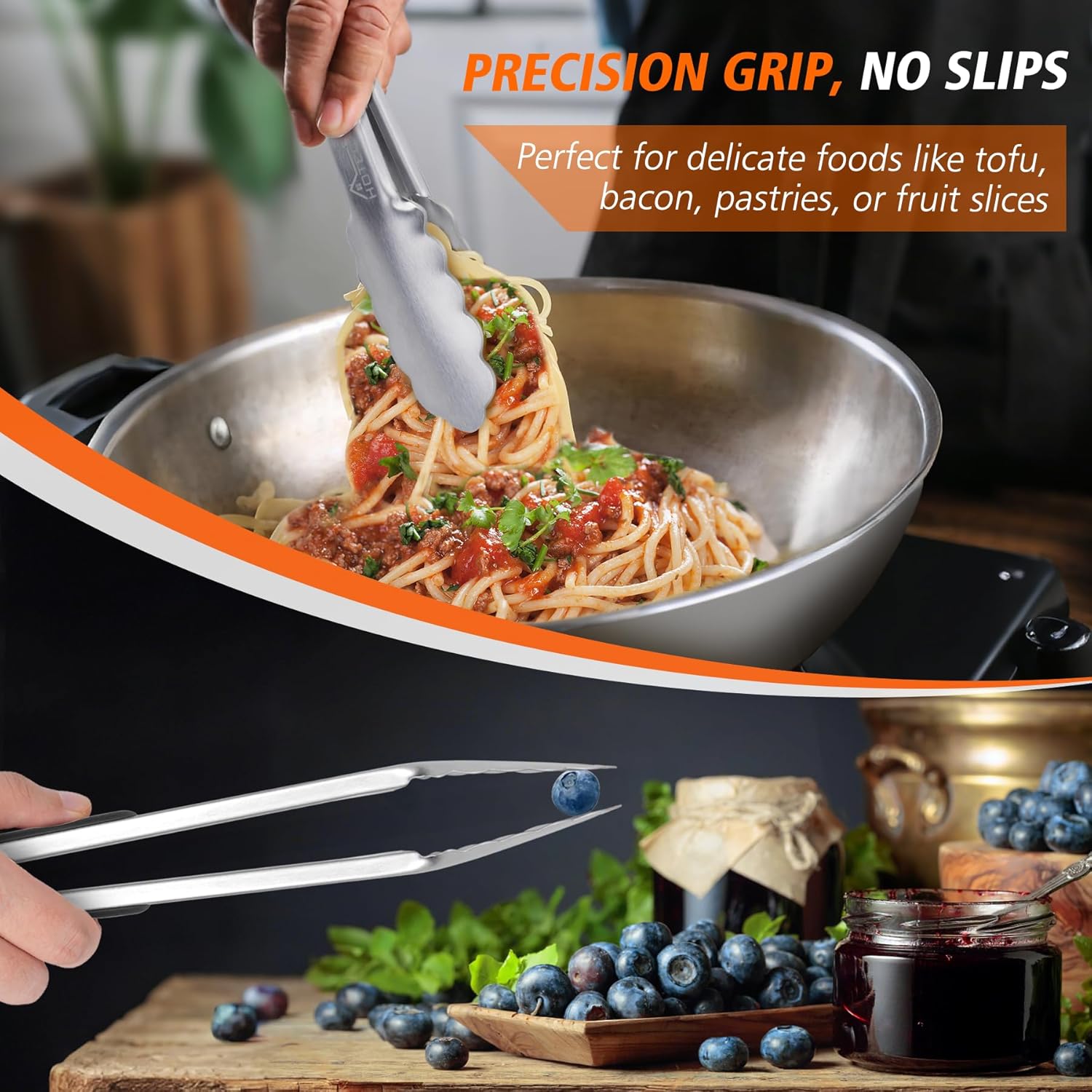 Stainless Steel Kitchen Tongs Set – 9