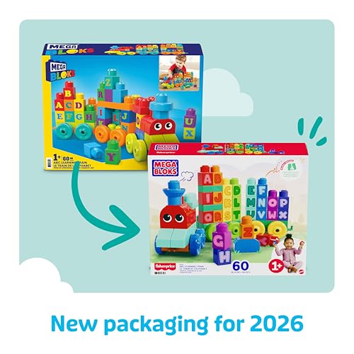 First Builders Toddler Building Blocks Toy Set – ABC Learning Train (60 Pieces)