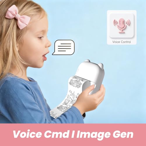 AI Mini Sticker Printer – Bluetooth Thermal Phone Printer with Voice-to-Image Generation (3 Rolls)