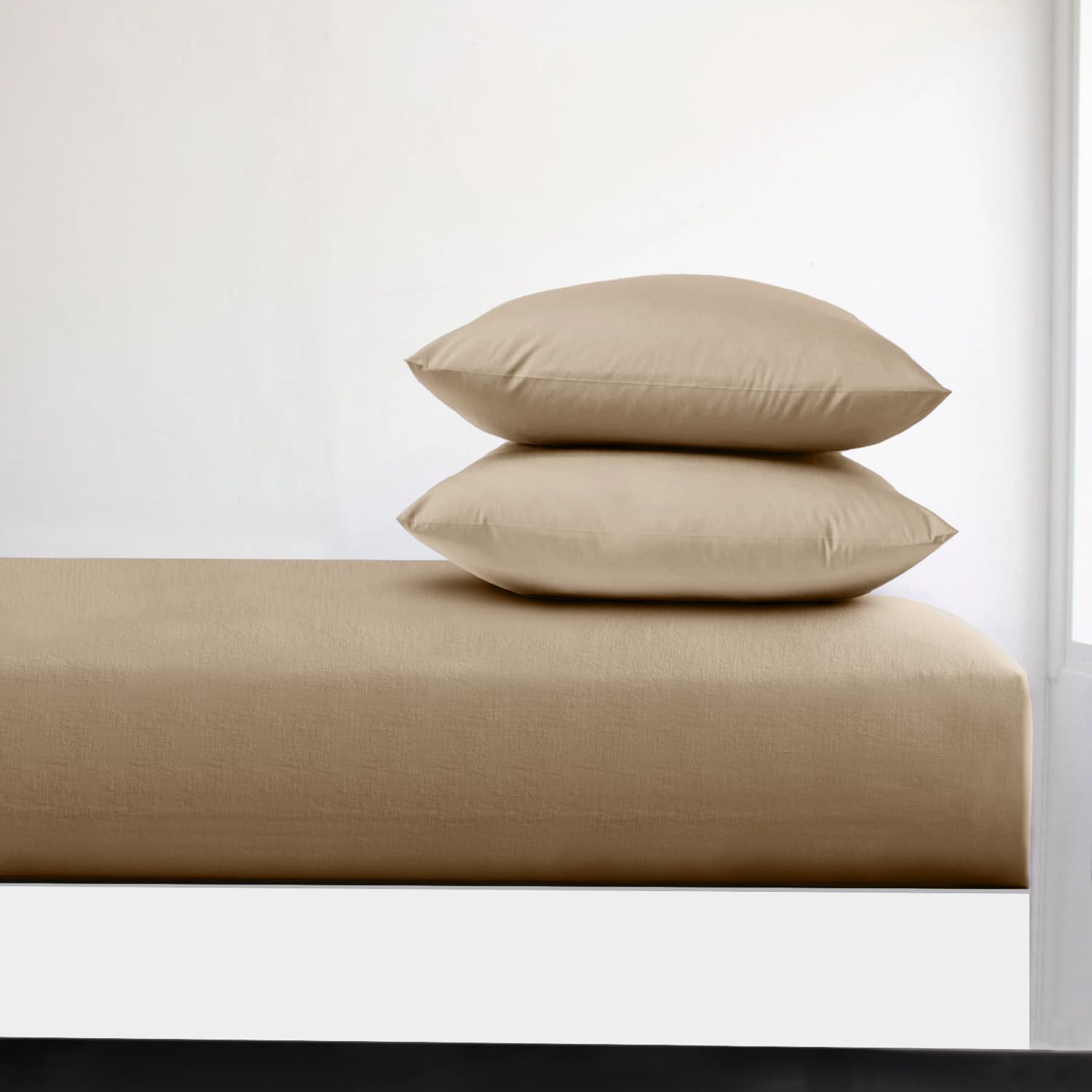 Extra Deep Fitted Bed Sheet 40 cm – Double Size, Brushed Microfiber, Soft Breathable