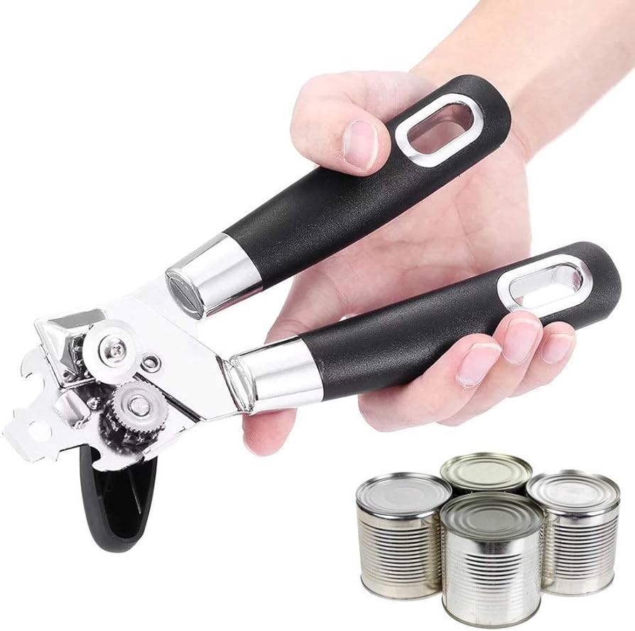 Multifunction Can Opener – Heavy Duty Handheld Tin Opener with Built-In Bottle Opener