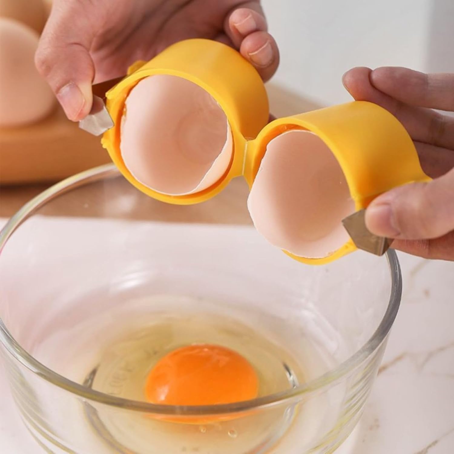 Egg Shell Opener Tool – Stainless Steel Egg Cracker for Quick & Clean Boiled Egg Peeling