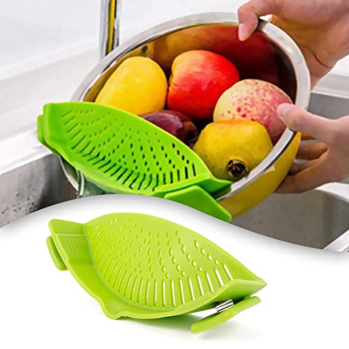 Multifunction Silicone Pot Strainer – Heat Resistant Clip Colander for Pasta, Rice & Veggies