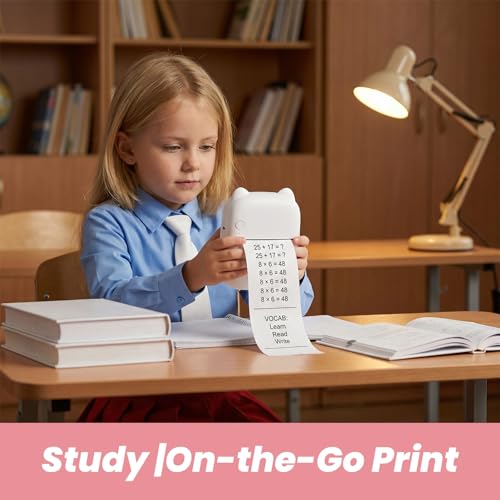 AI Mini Sticker Printer – Bluetooth Thermal Phone Printer with Voice-to-Image Generation (3 Rolls)